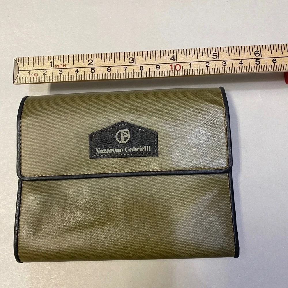 Nazareno Gabrielli Men's Wallet Clasped Coin Pouch Button Closure Designer